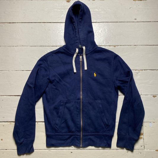 Ralph Lauren Polo Navy and Yellow Pony Hoodie