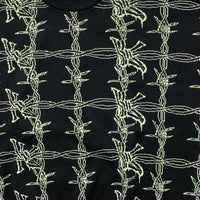 Yardsale Barbed Wire Black and Green Knit Jumper (M)