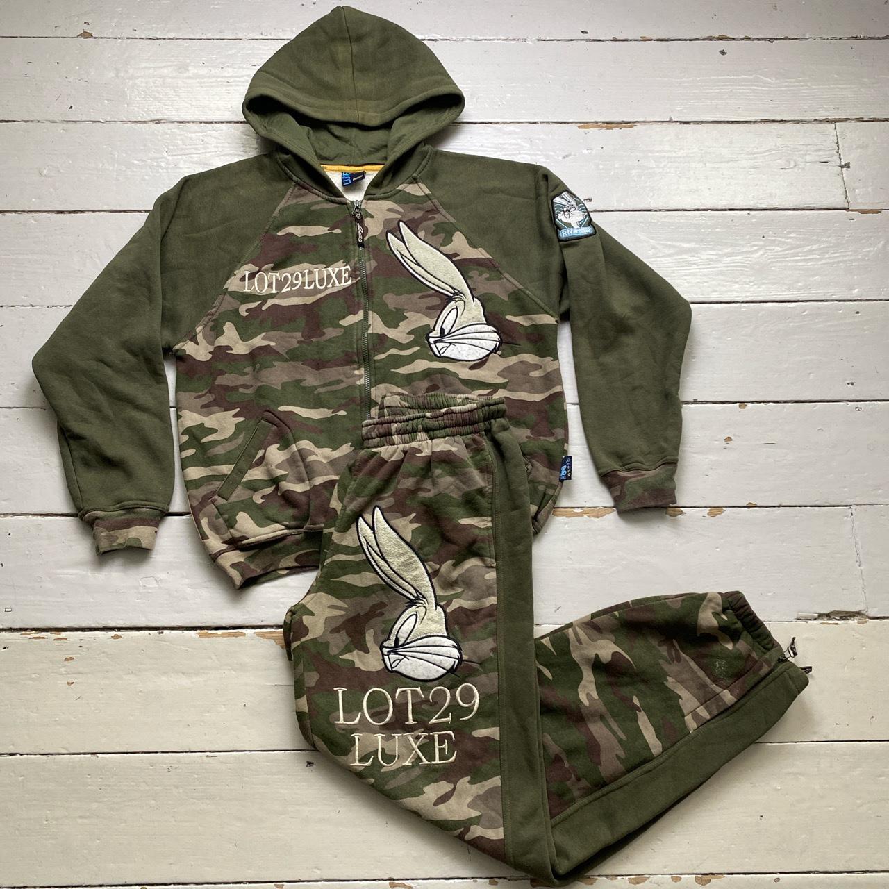 Lot 29 Vintage Bugs Bunny Looney Tunes Full Camouflage Tracksuit
