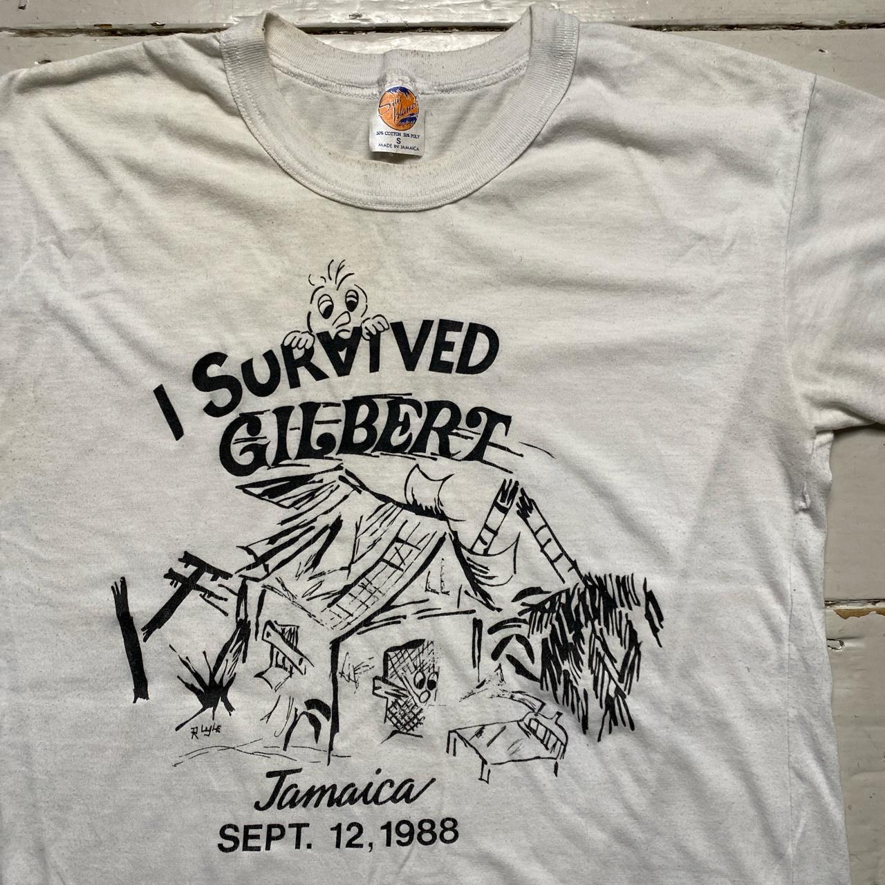 I Survived Gilbert Jamaica Vintage 90’s Hurricane T Shirt