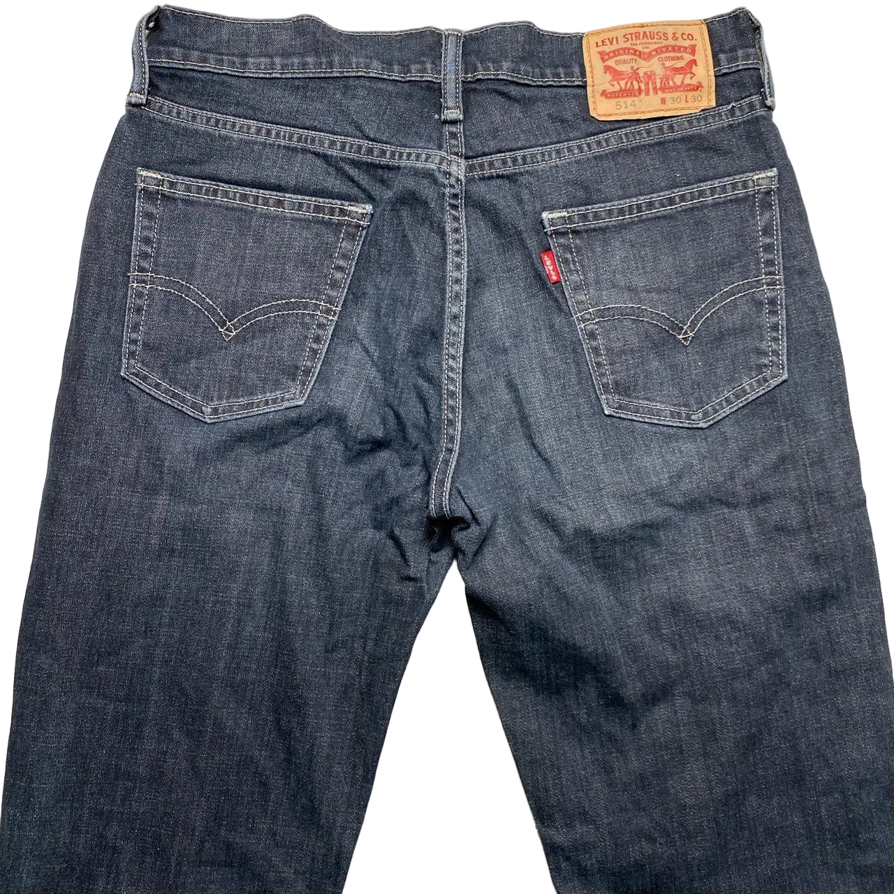 Levis 514 Baggy Grey and White Stitch Jeans (30W)