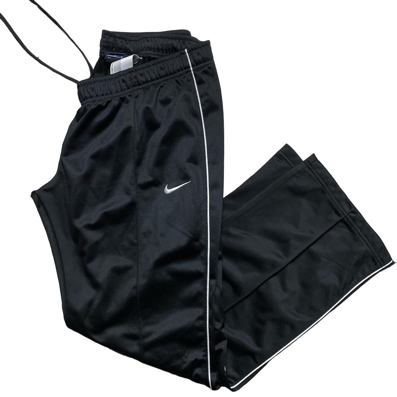 Nike Black and White Baggy Track Pants Joggers (XL)