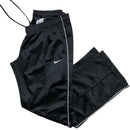 Nike Black and White Baggy Track Pants Joggers (XL)