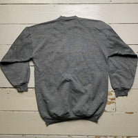 Nike Big Swoosh Grey and White 90s Jumper