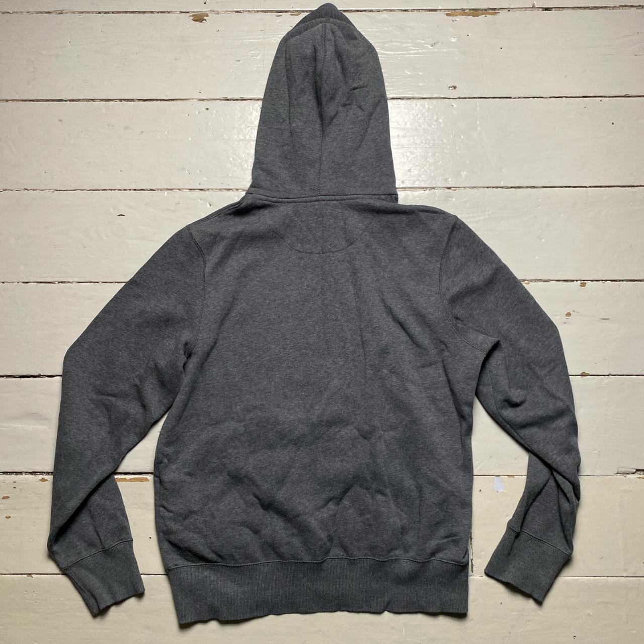 Nike Swoosh Dark Grey and White Hoodie