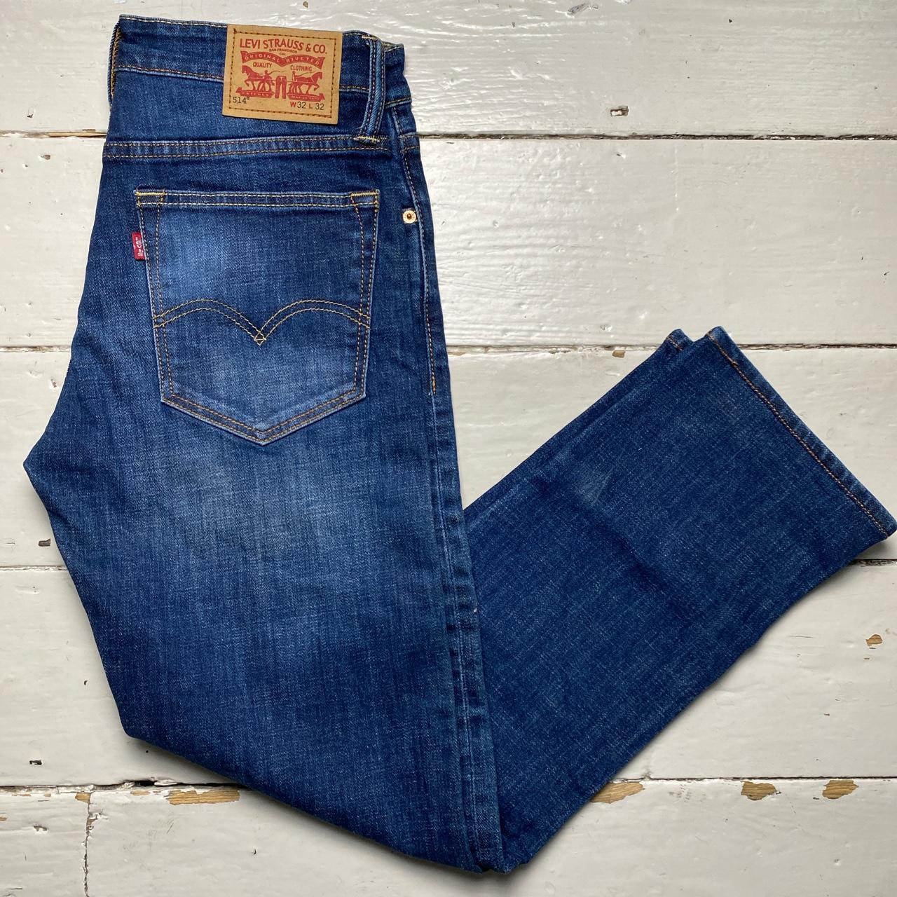 Levis 514 Dark Navy Stonewash Jeans