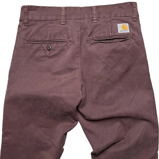 Carharrt Sid Pant Slim Burgundy Trousers (28W)
