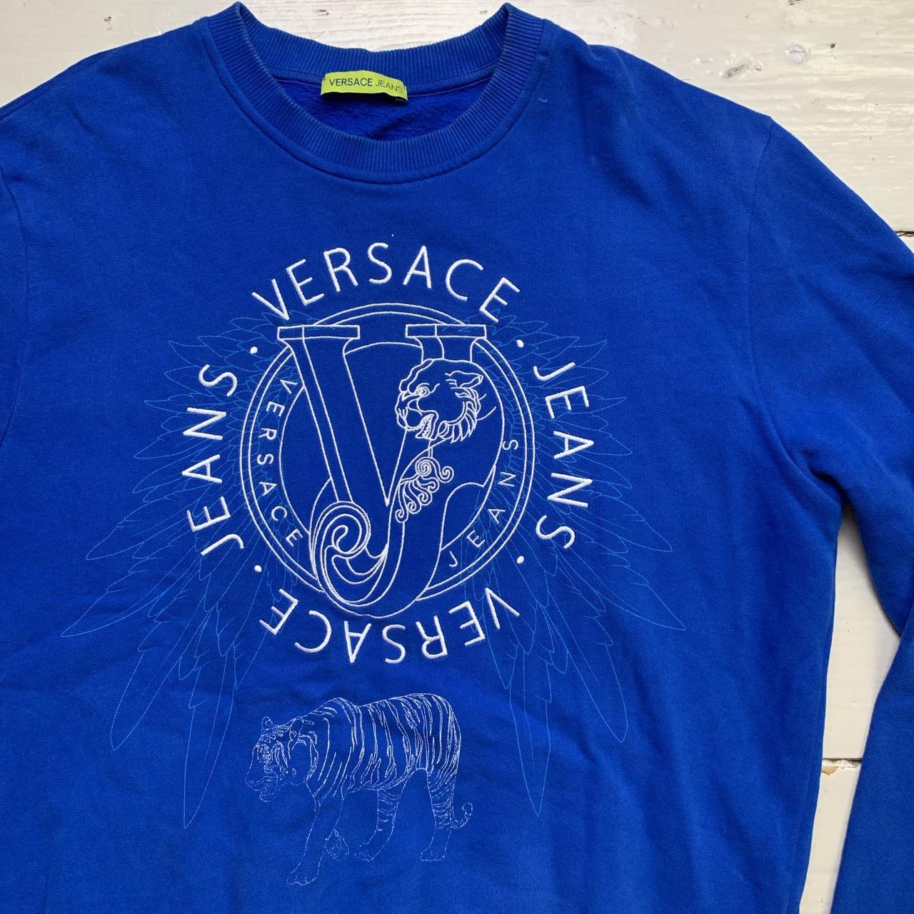 Versace Jeans Blue and White Jumper