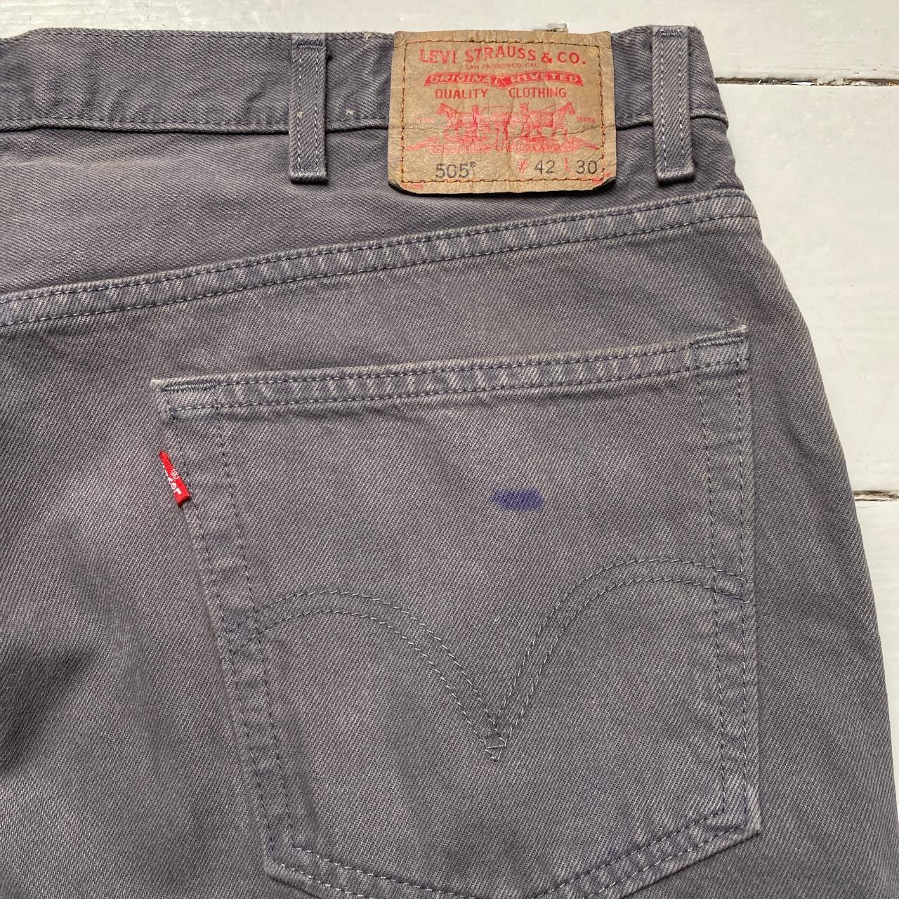 Levis 505 Baggy Grey Faded Jeans