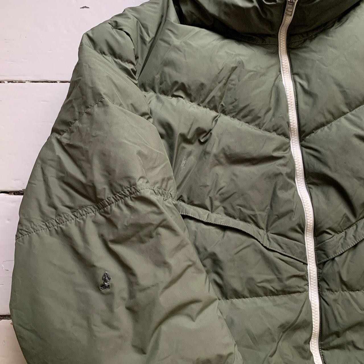 Nike Puffer Bubble Jacket Khaki and Black Swoosh