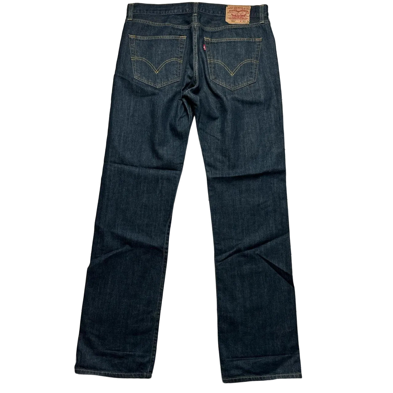 Levis 501 Dark Navy Baggy Vintage Jeans (34W)