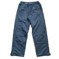 Nike Vintage Swoosh Blue and Grey Baggy Shell Track Pant Ski Trousers (XL)