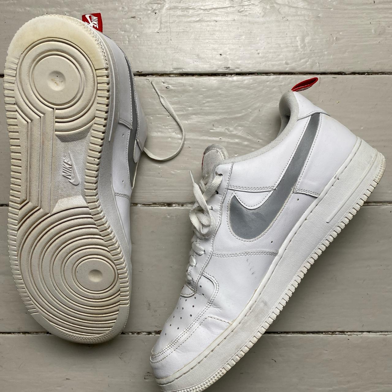 Nike Air Force 1 White and Red Pull Tab