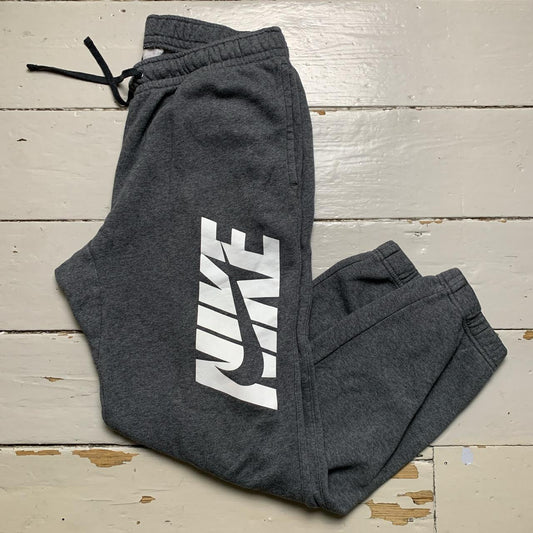 Nike Club Swoosh Grey and White Joggers