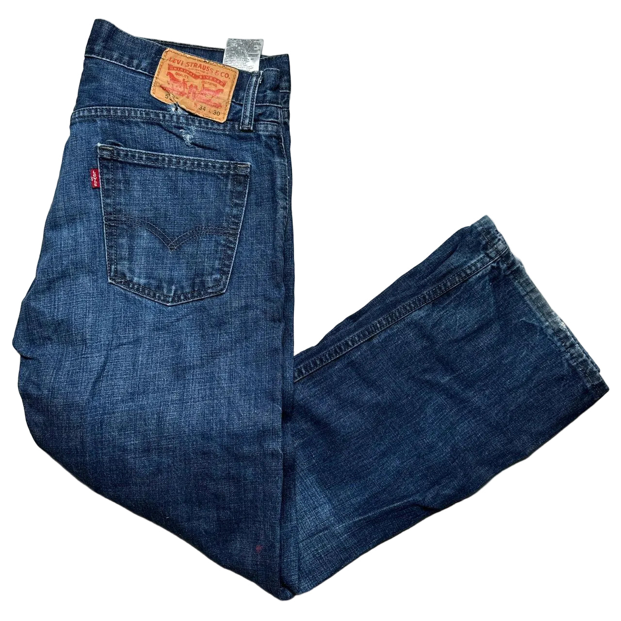 Levis 514 Vintage Navy Jeans (34W)