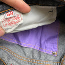 Evisu Vintage Lot 0118 Charcoal and Red White Daicock Swoosh Baggy Jeans (38W)