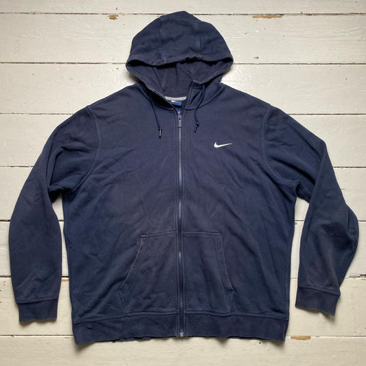 Nike Swoosh Navy and White Hoodie