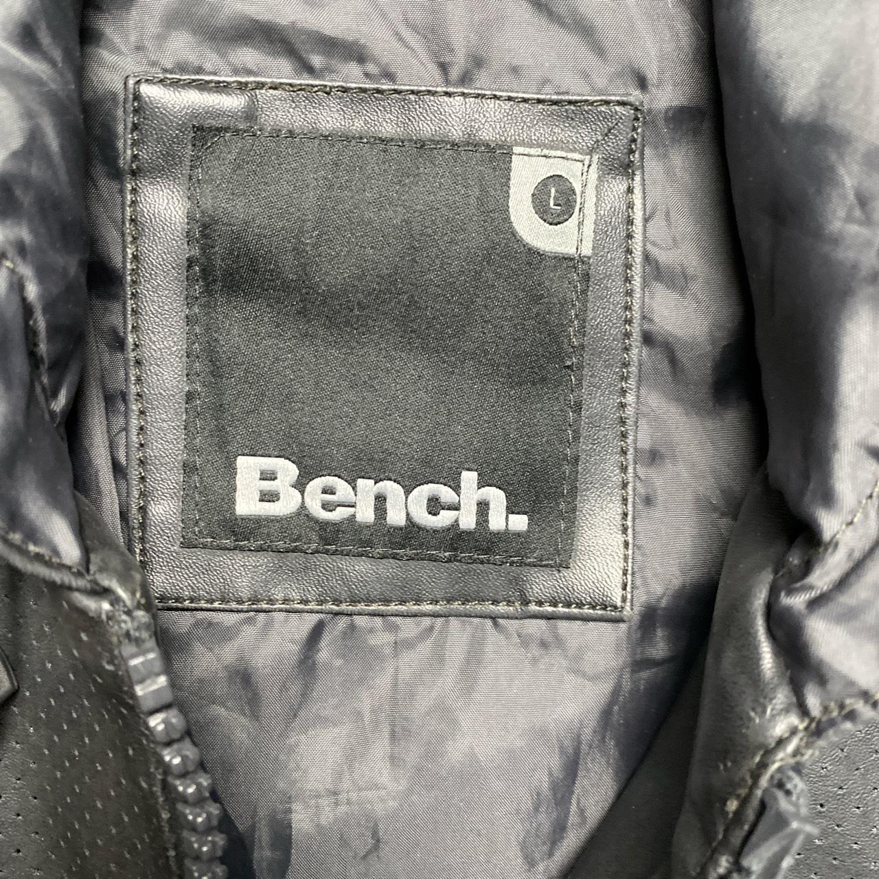 Bench Leather Hooded Jacket Black