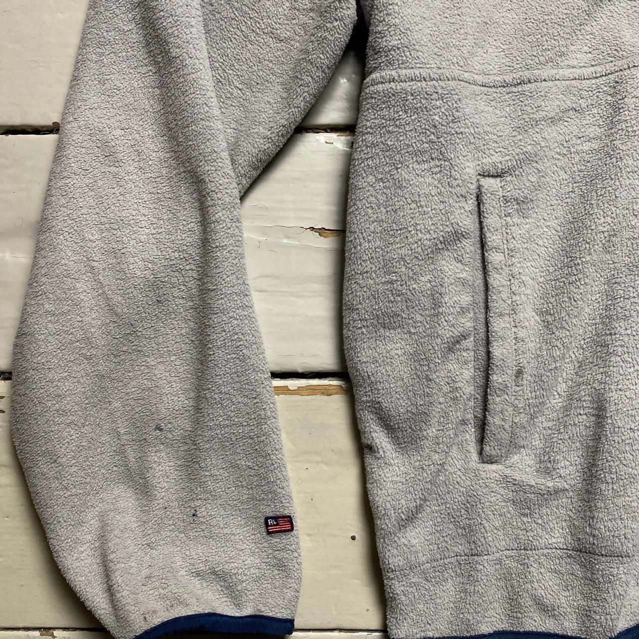 Ralph Lauren Polo Jeans Co Fleece Quarter Zip Jumper Grey and Navy