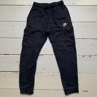 Nike Swoosh Cargo Joggers Black and White