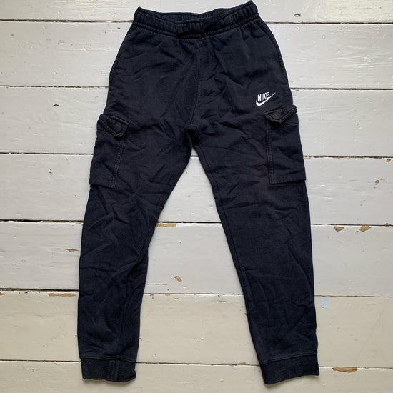 Nike Swoosh Cargo Joggers Black and White