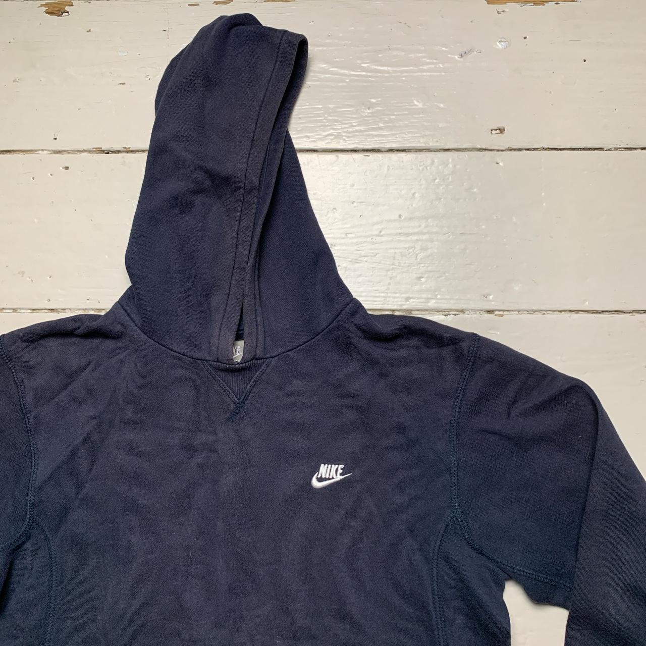 Nike Swoosh Vintage Navy and White Hoodie