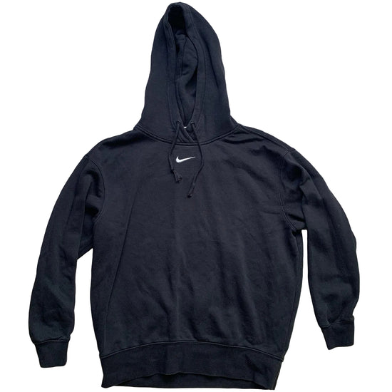 Nike Centre Swoosh Black and White Hoodie (XS)