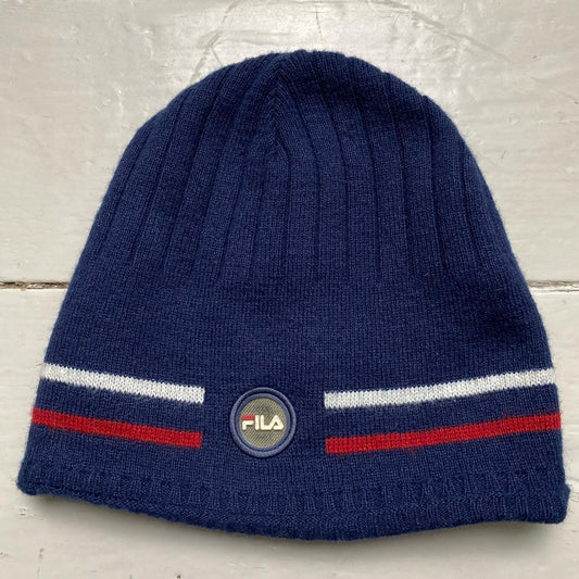 Fila Navy White and Red Vintage Beanie Hat