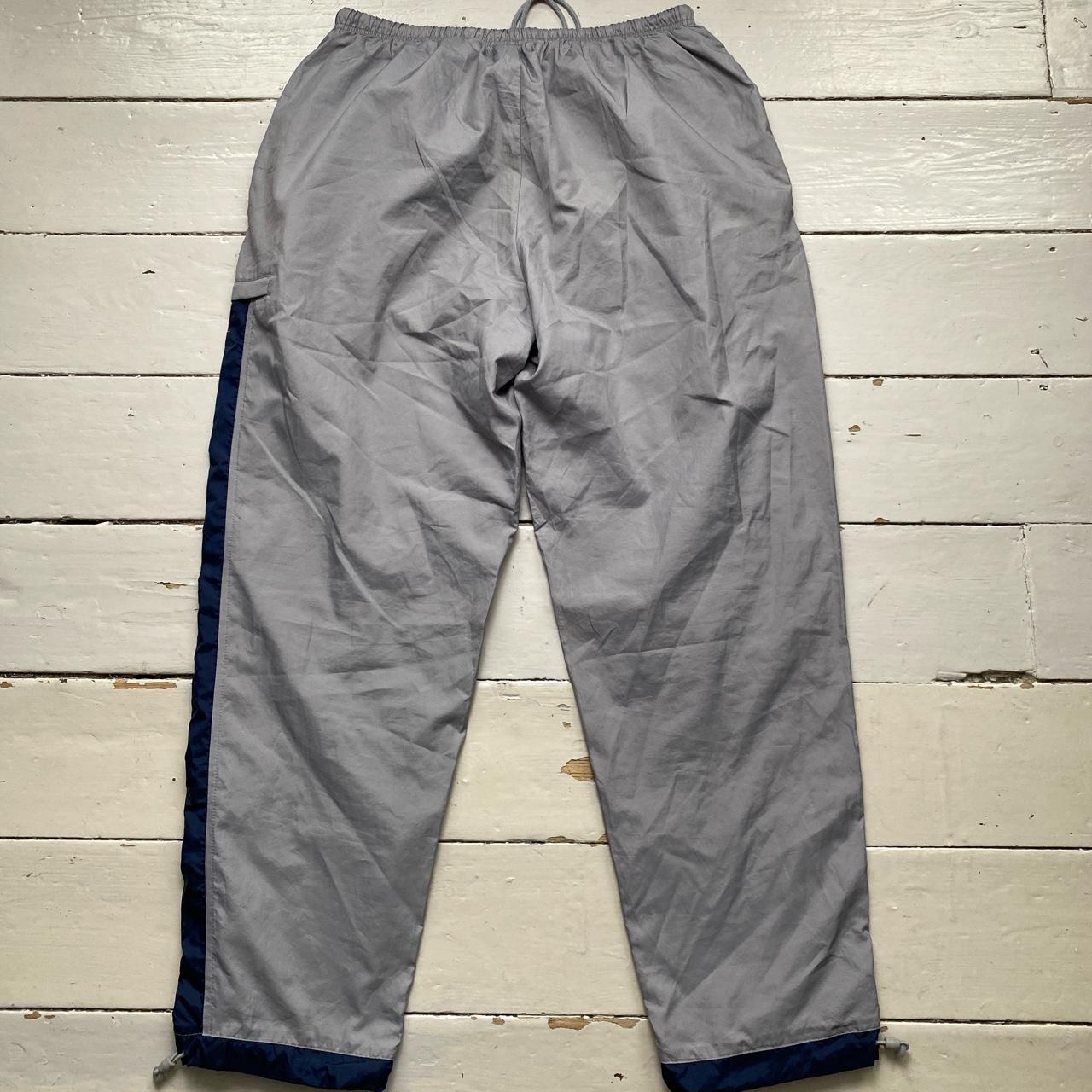 Nike Vintage Baggy Track Pant Cargo Style Shell Bottoms Navy Grey and Red