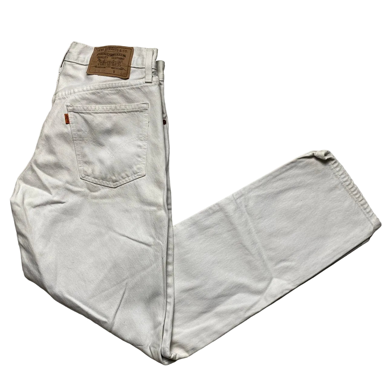 Levis 618 02 Vintage White Orange Tab Jeans (30W)