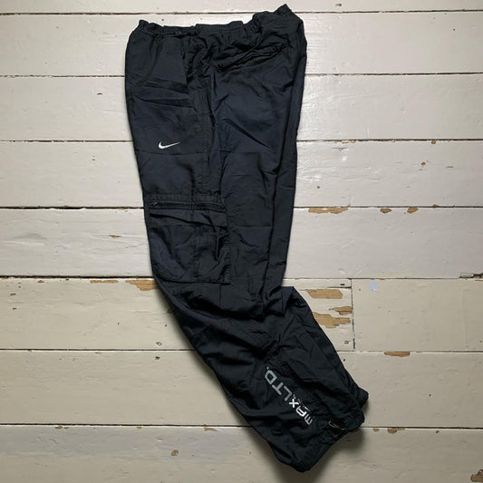 Nike Air Max LTD Cargo Black and White Shell Baggy Track Pant Bottoms