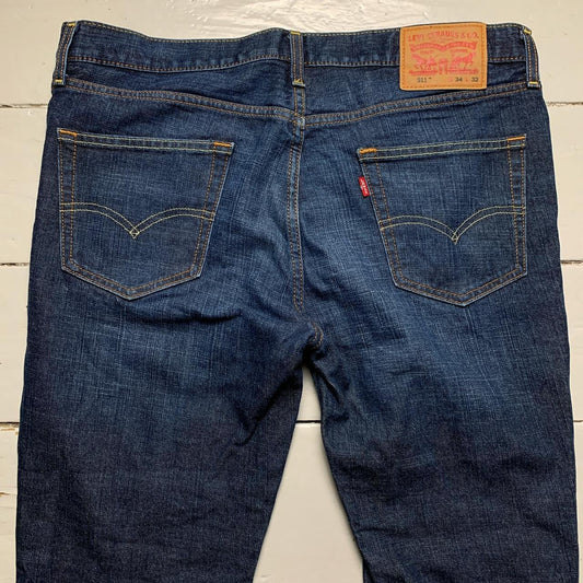 Levis 511 Navy Slim Jeans