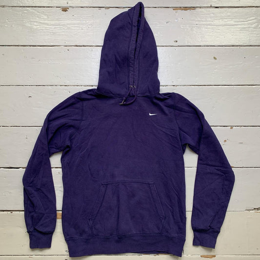 Nike Swoosh Navy and White Womens Hoodie