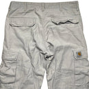 Carharrt WIP Light Grey White Regular Cargo Combat Pant Trousers (31W)