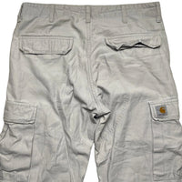 Carharrt WIP Light Grey White Regular Cargo Combat Pant Trousers (31W)