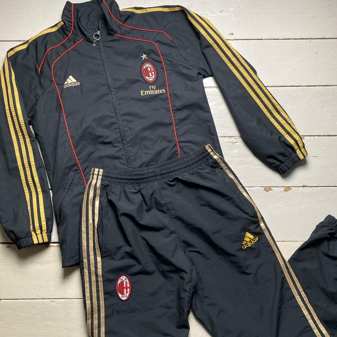 AC Milan Adidas Vintage Shell Trackpant Bottoms