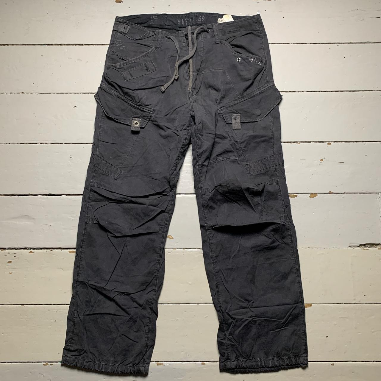 G Star Baggy Cargo Army Parachute Charcoal Combat Trousers