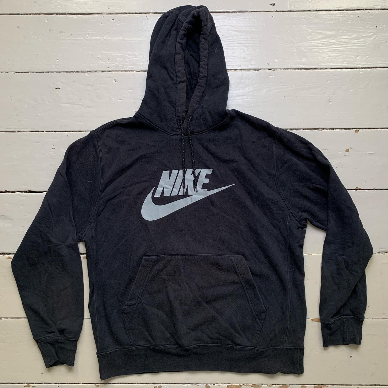 Nike Black and Grey Hoodie