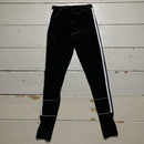 Adidas Velour Black and White Leggings Bottoms