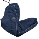Umbro Navy and Grey Shell Trackpant Bottoms (S)