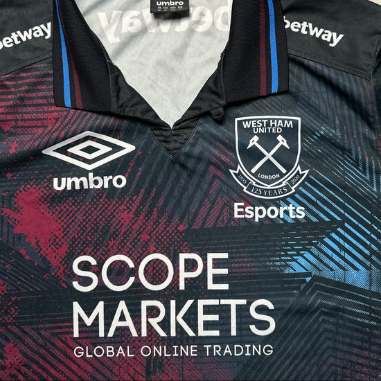 West Ham Umbro E Sports Polo Football Jersey (XL)