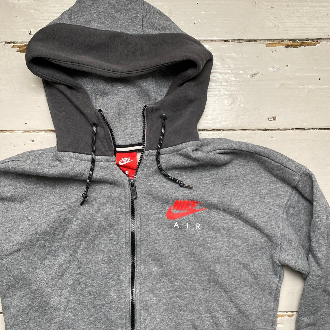 Nike grey and red hoodie sale