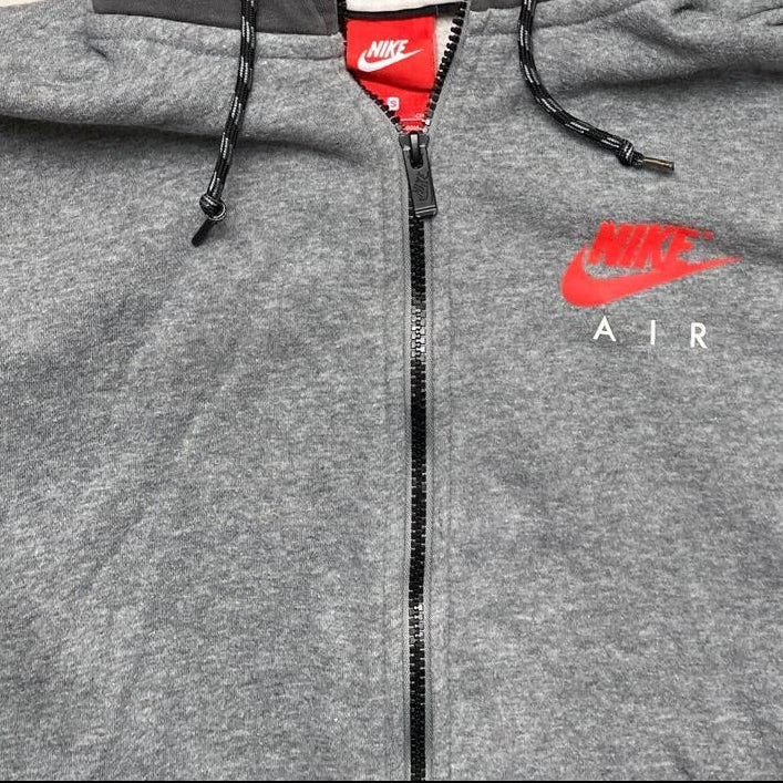 Nike Air Grey and Red Hoodie (S)