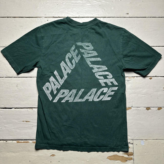 Palace Tri Ferg Bottle Green and White T Shirt