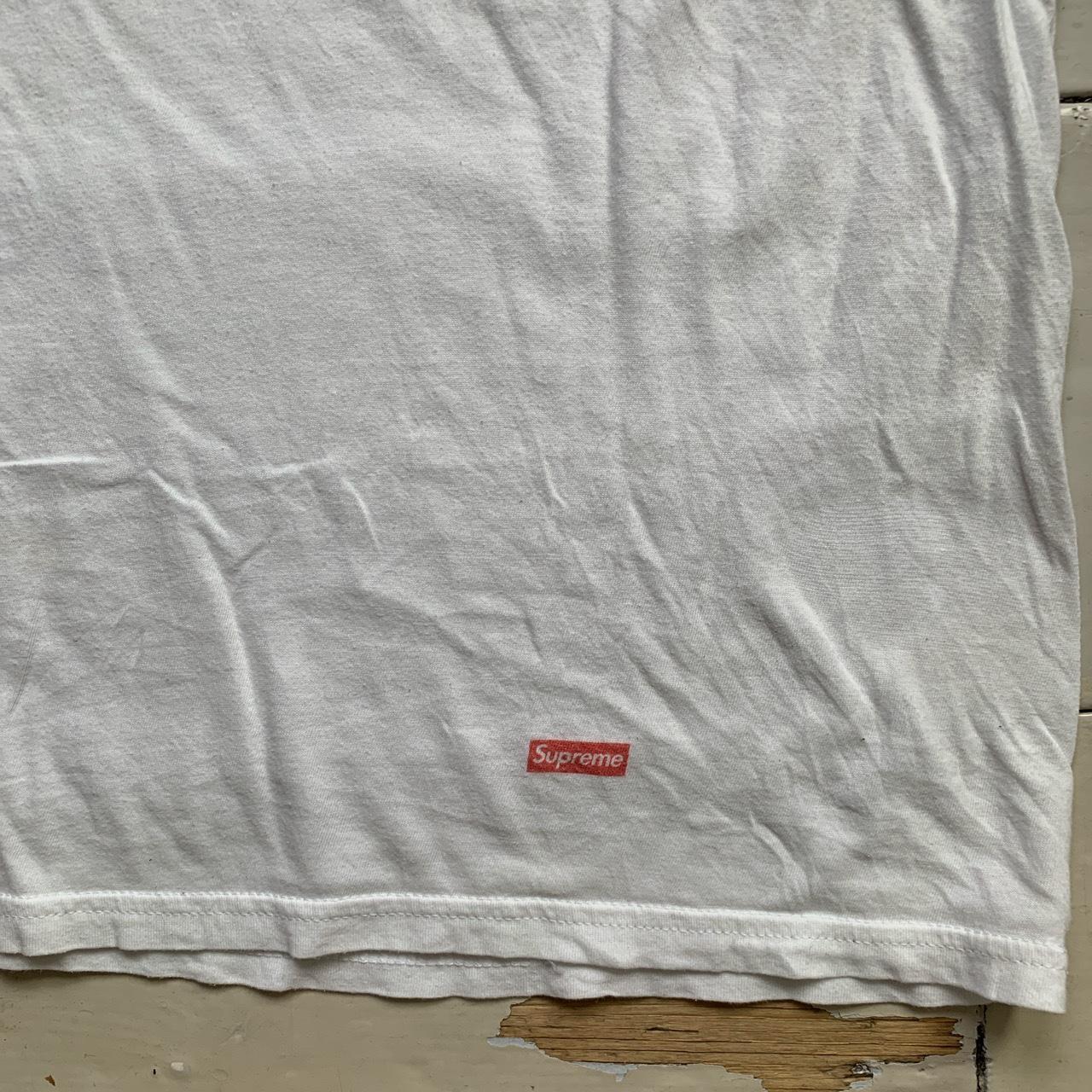 Supreme Hanes White and Red Box Logo T Shirt