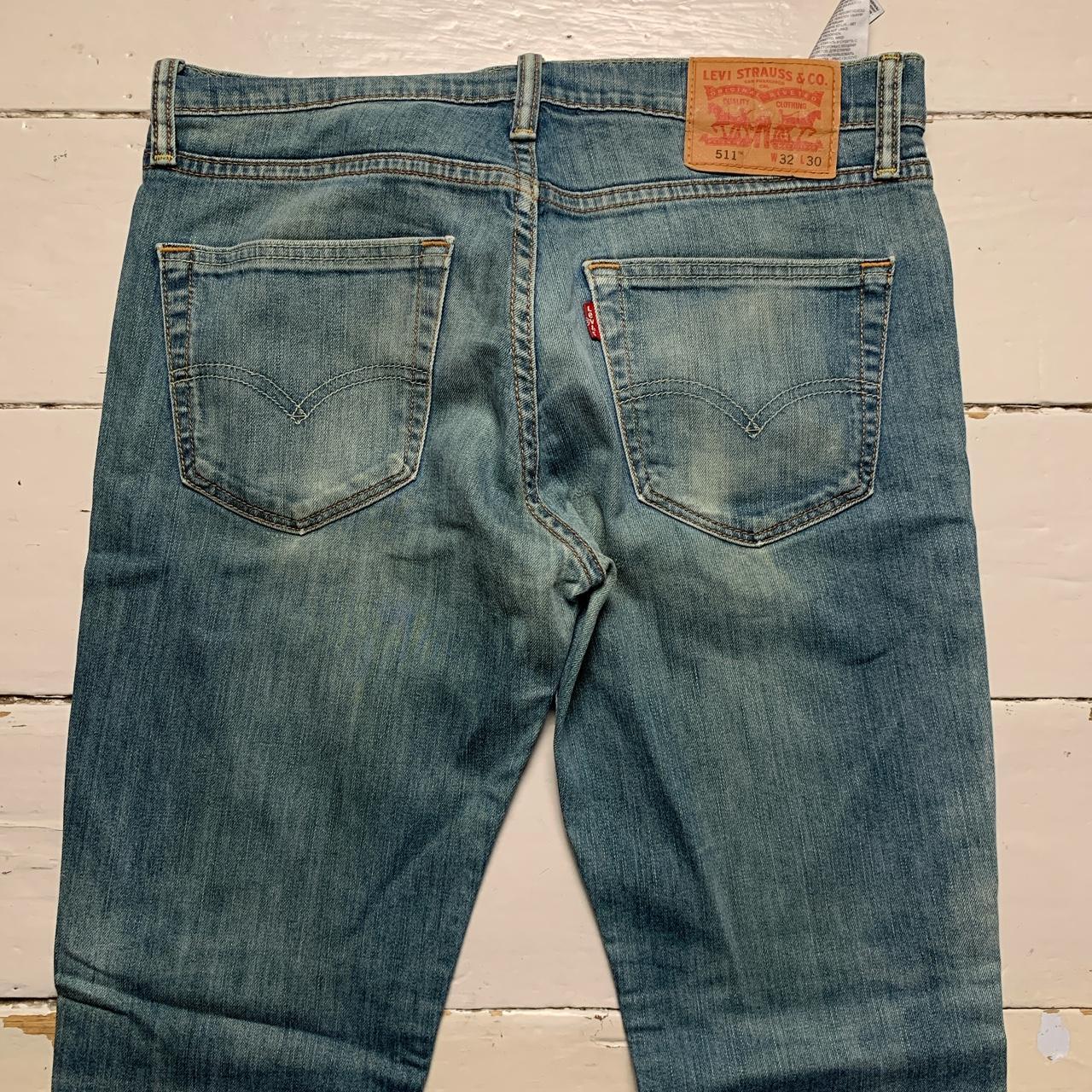 Levis 511 Blue Stonewash Slim Jeans