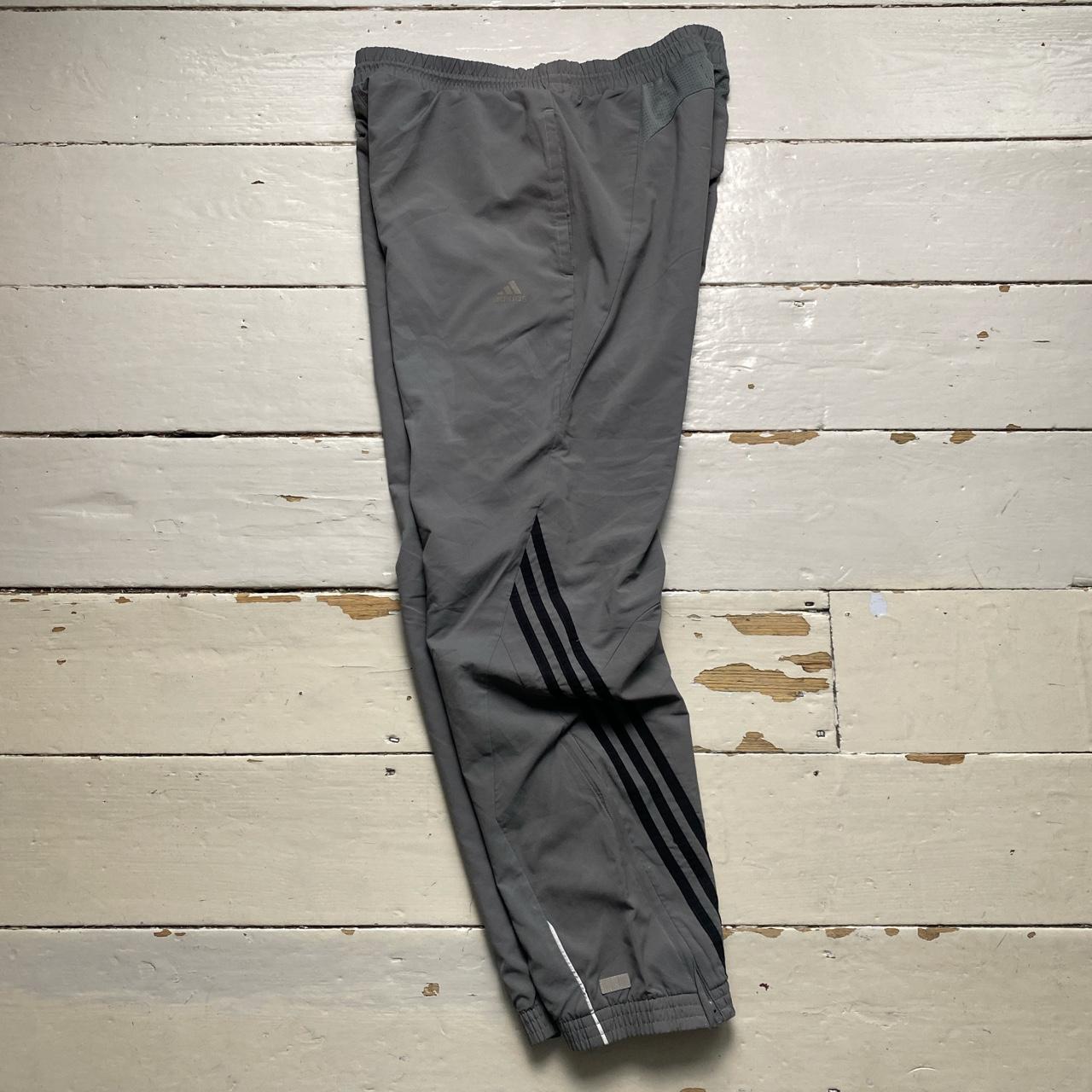 Adidas Climacool Baggy Vintage Shell Track Pant Bottoms Grey and Black