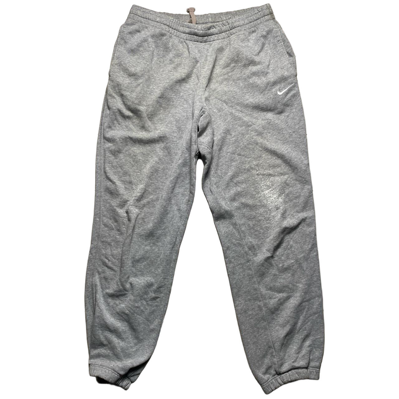 Nike Swoosh Grey and White Baggy Joggers (M)
