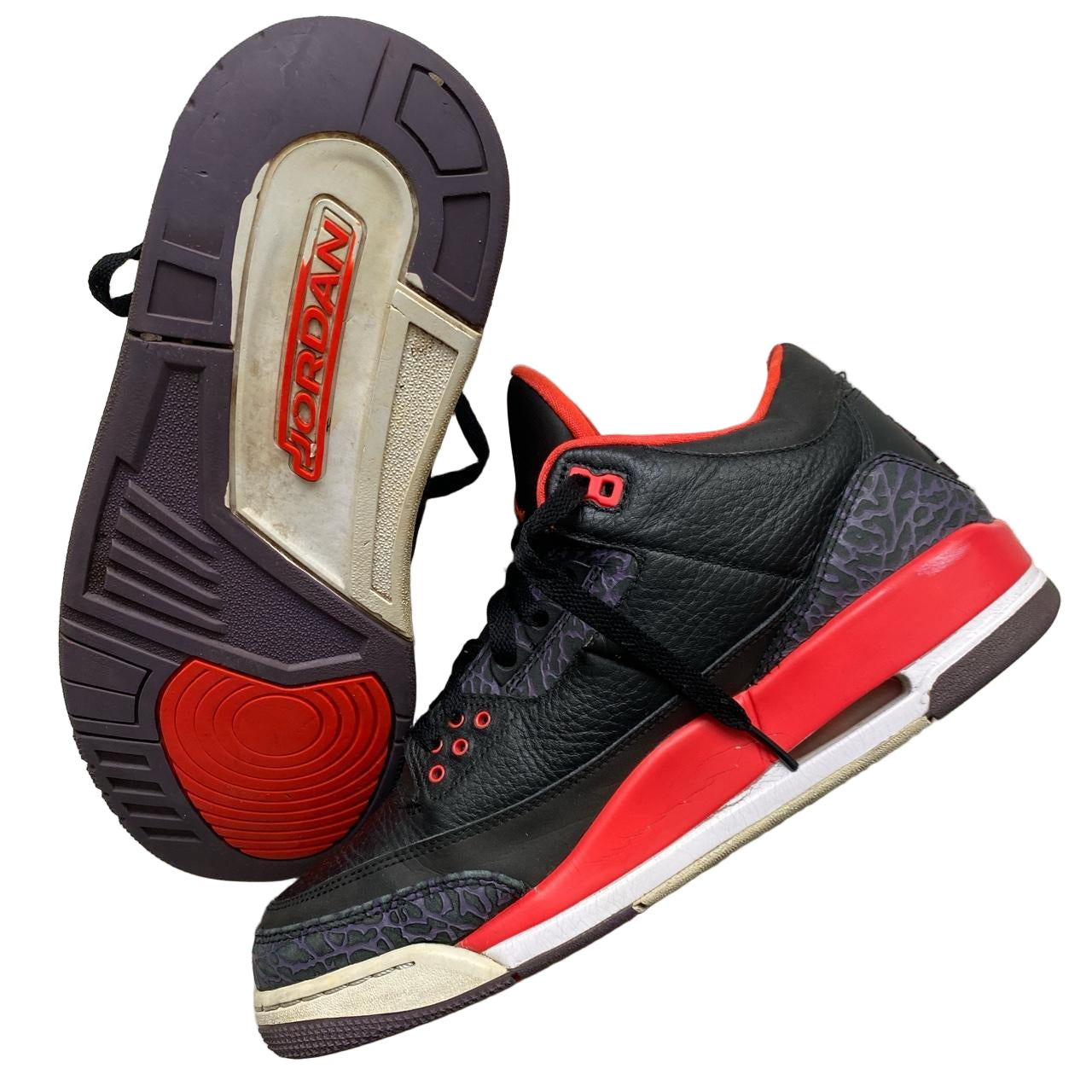 Jordan 3 Cement Crimson Black and Red (UK 9.5)
