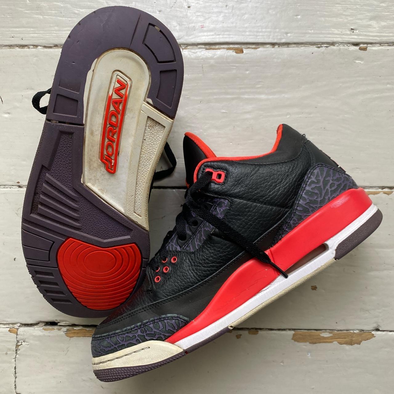 Jordan 3 Cement Crimson Black and Red